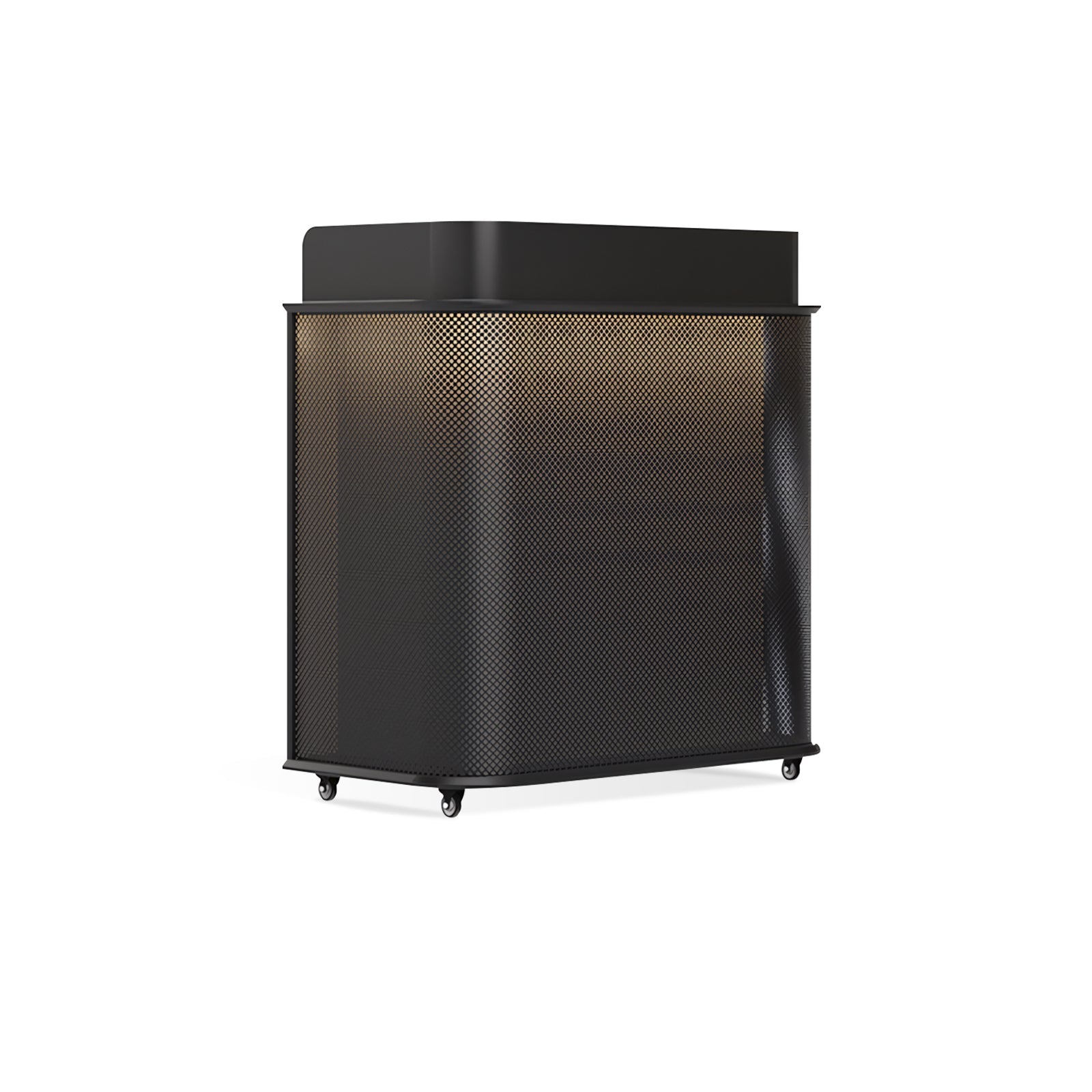 Integrated Black And White Lacquer Mini Reception Desk RD-185