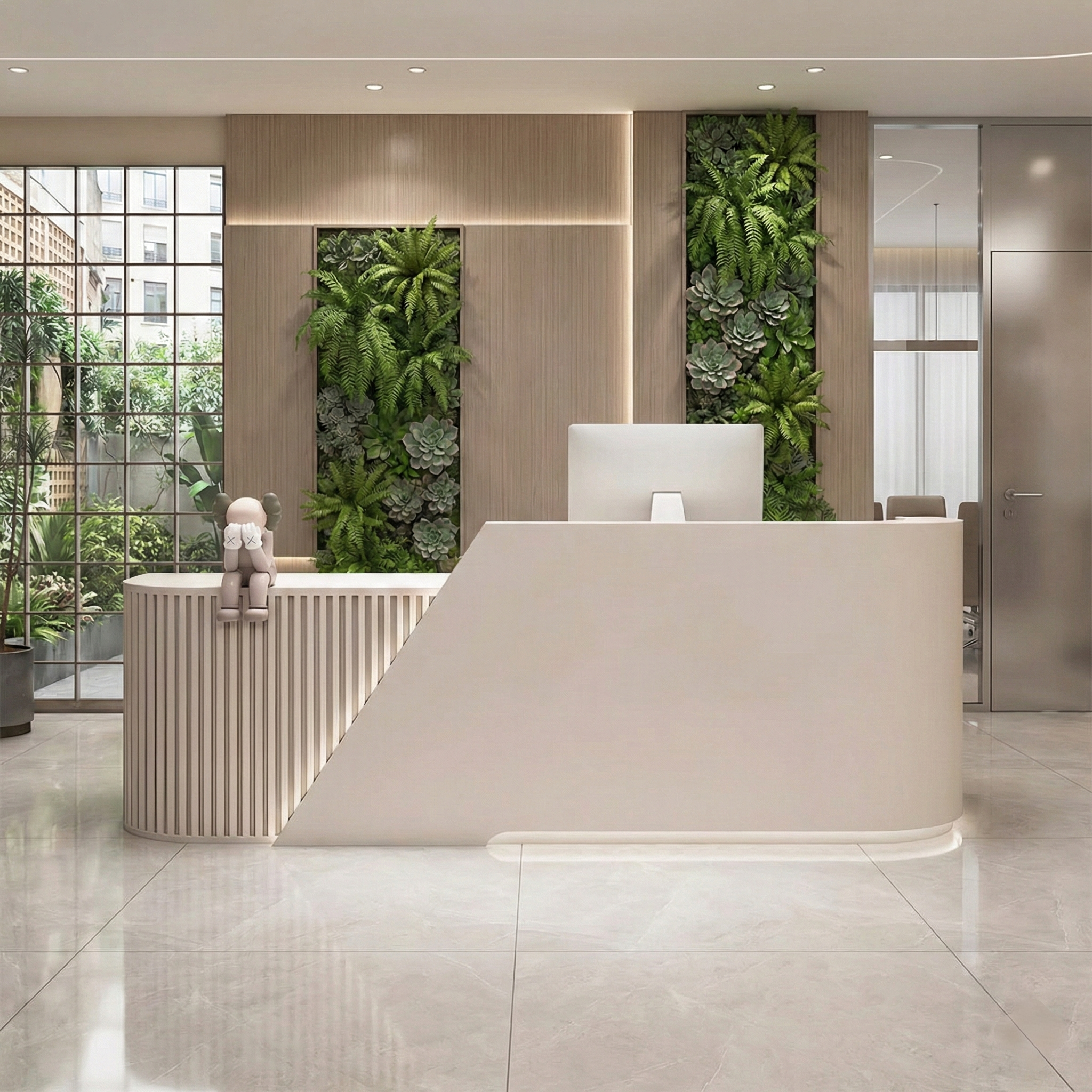 L-Shaped Beauty Salon Cashier Desk RD-114