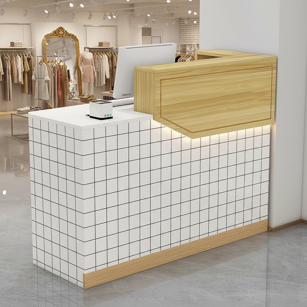 Simple Small Salon Store Restaurant Checkout Reception Desk RD-118