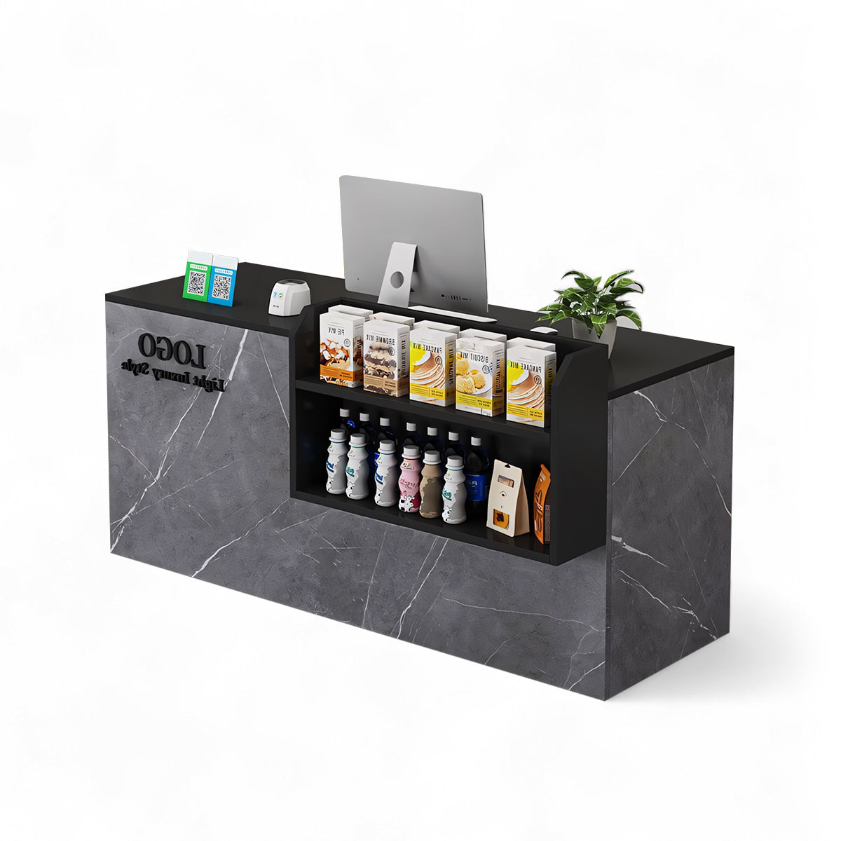 Small Modern Grocery Counter Salon Nail Reception Desk RD-161