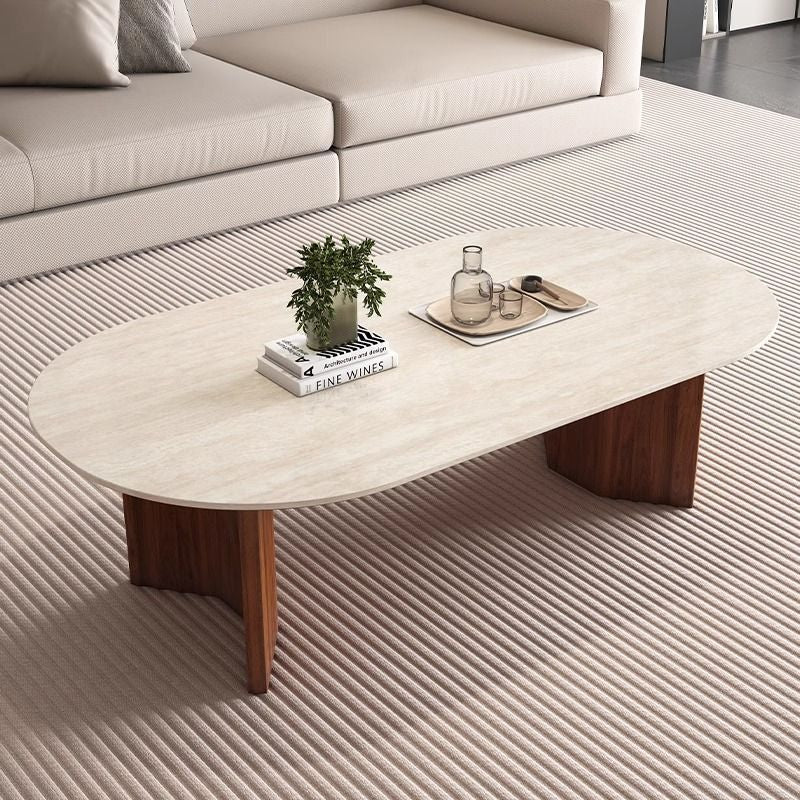 Multi-Functional Creative Travertine Oval Table CT-103