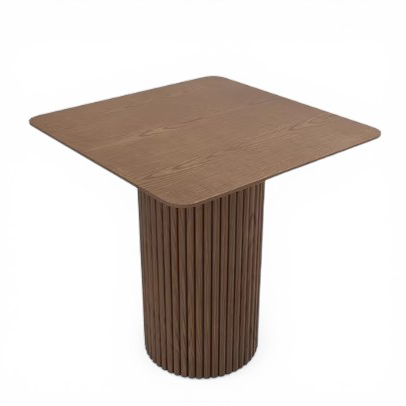 Modern Slatted Pedestal Table for Cafés & Restaurants RCT-006