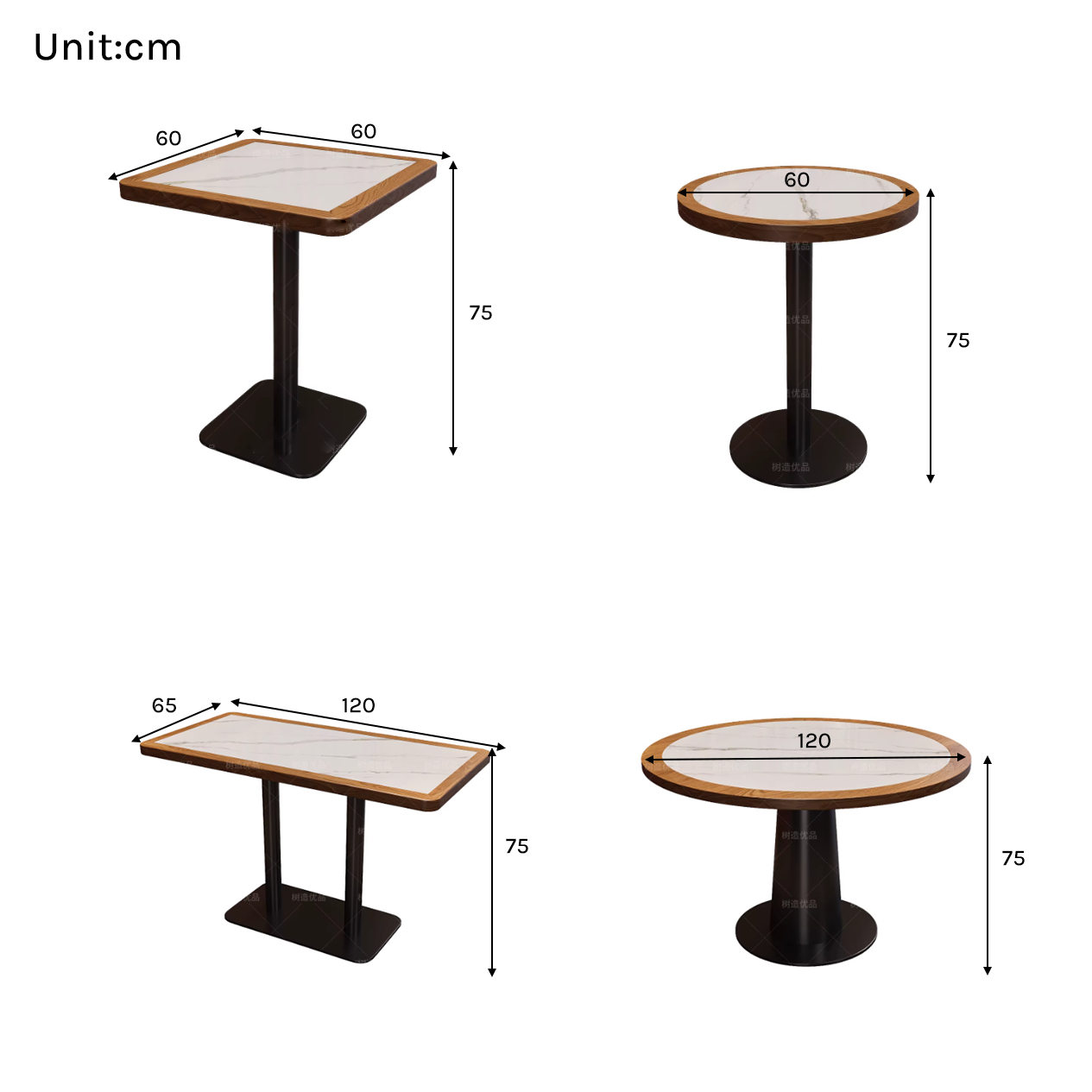 Exotic Southeast Asian Dining Table – Modern Commercial Bistro Furniture RCT-004