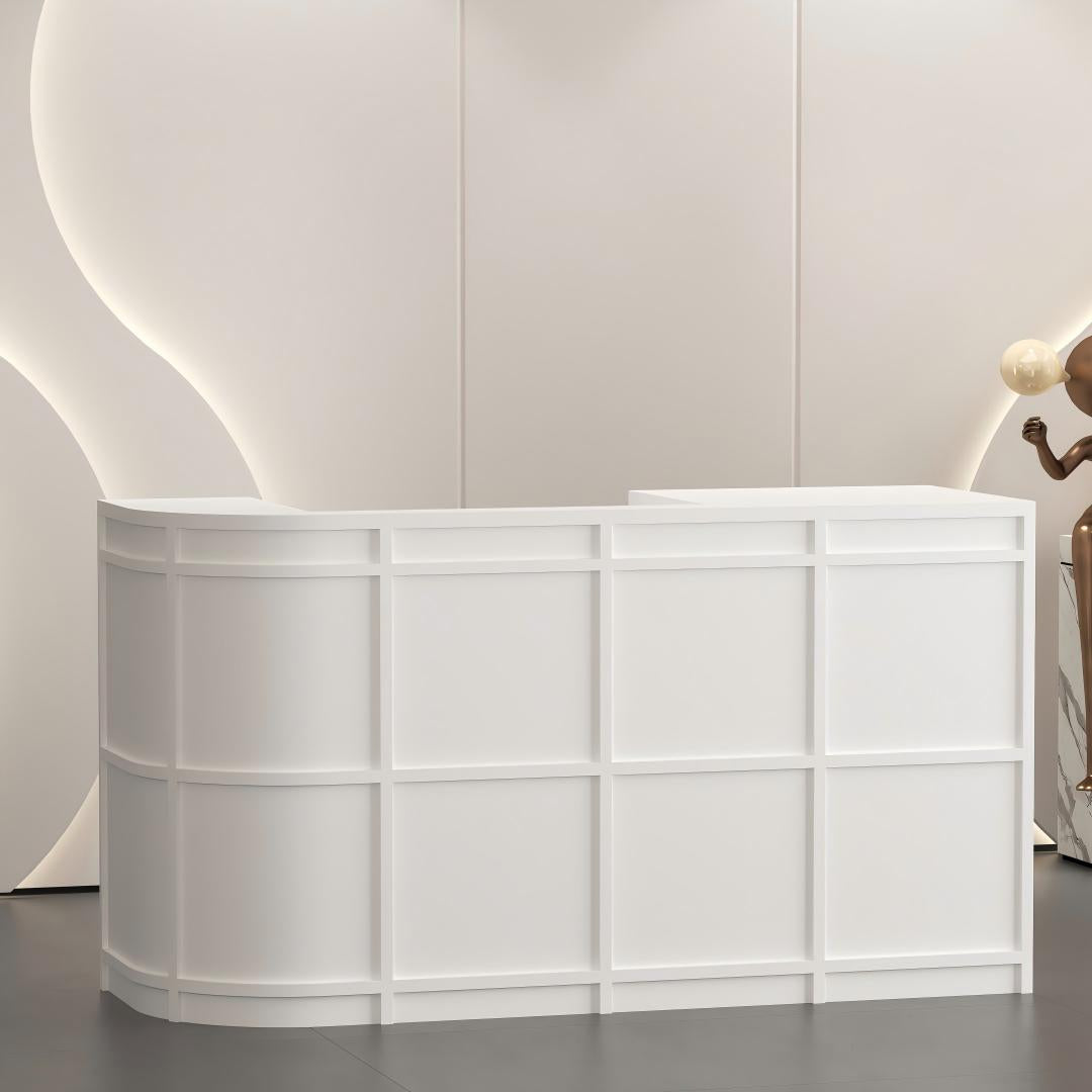 Modern Minimalist Curved Reception Desk for Boutiques & Salons RD-220