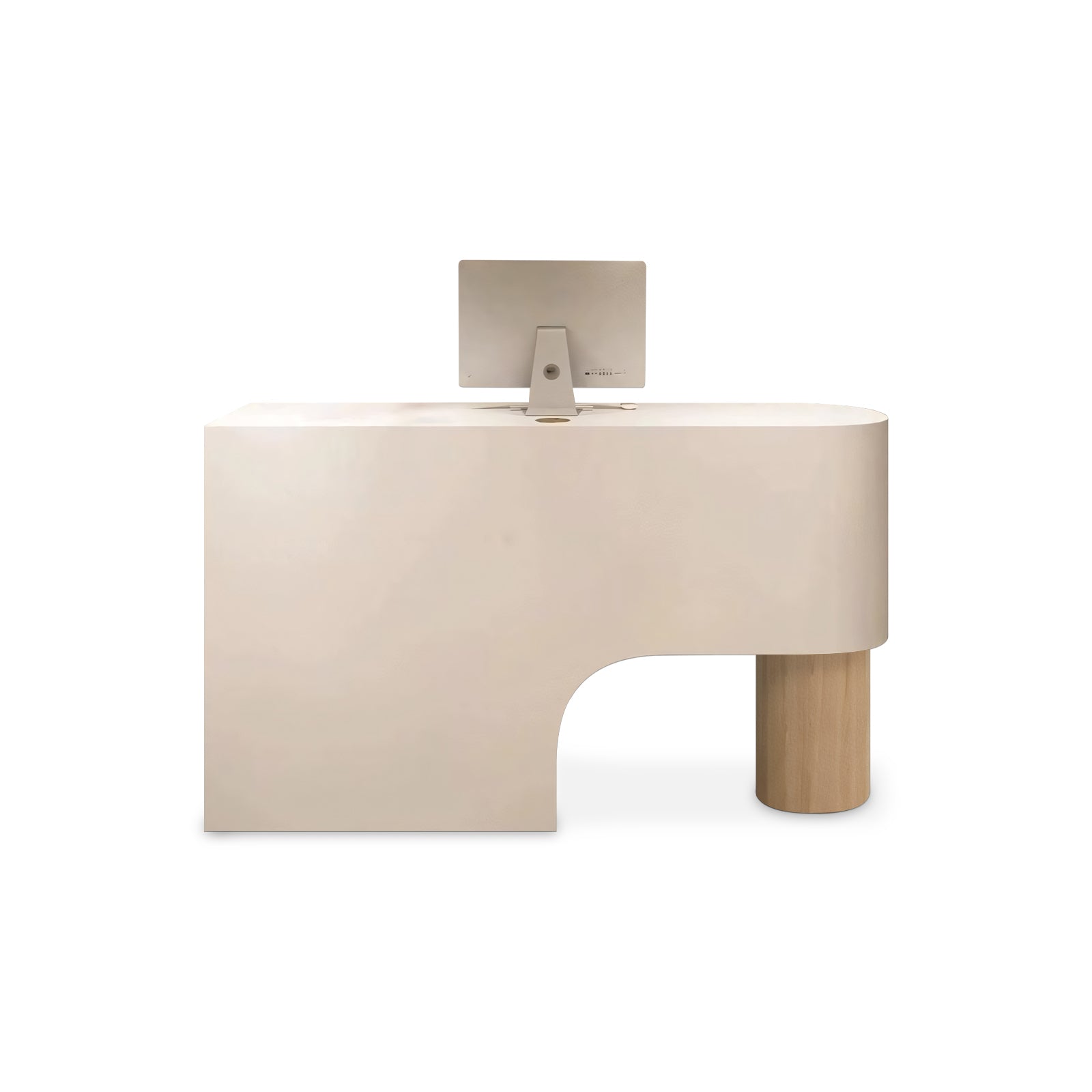 Minimalism Curved Lacquered Reception Desk RD-162