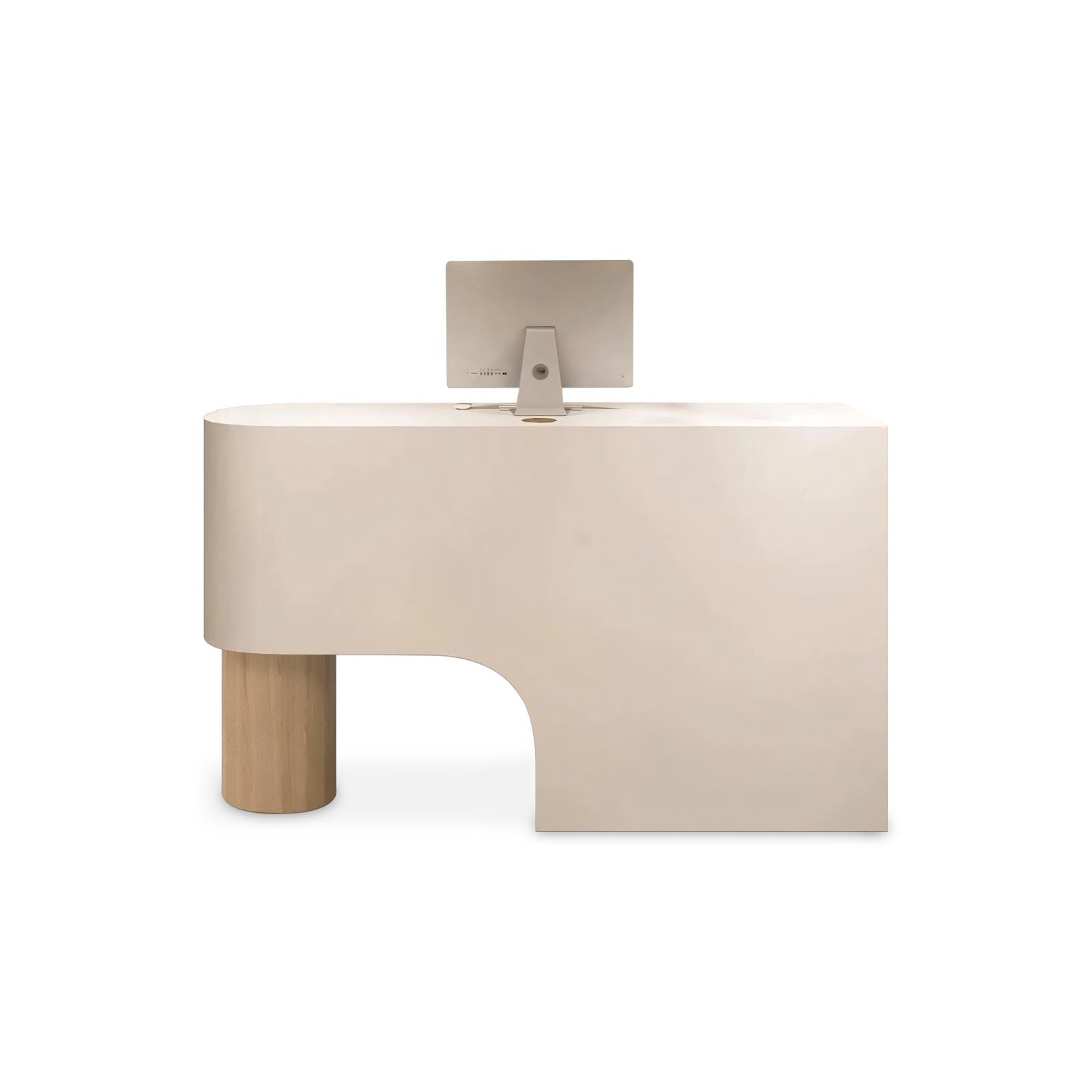 Minimalism Curved Lacquered Reception Desk RD-162