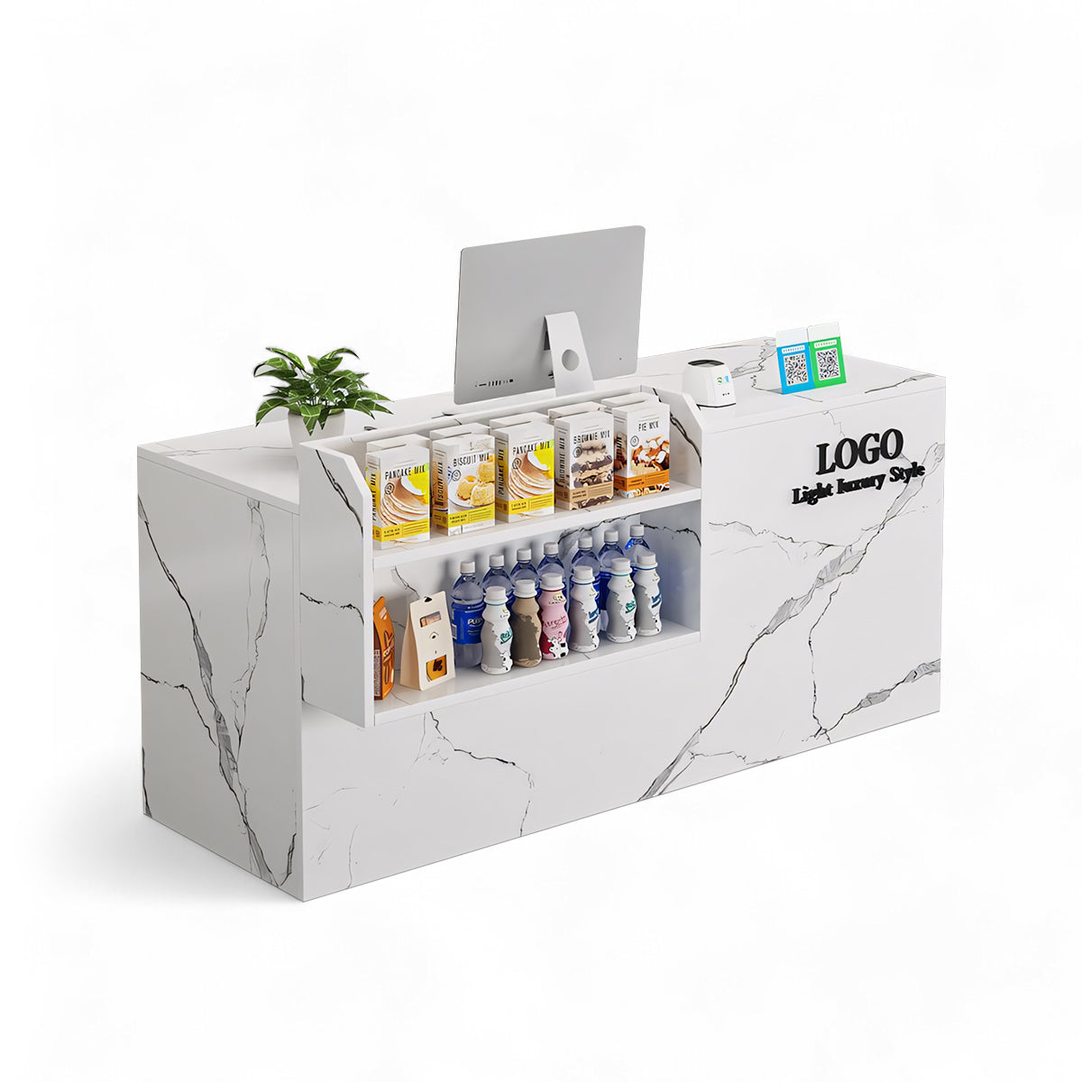 Small Modern Grocery Counter Salon Nail Reception Desk RD-161