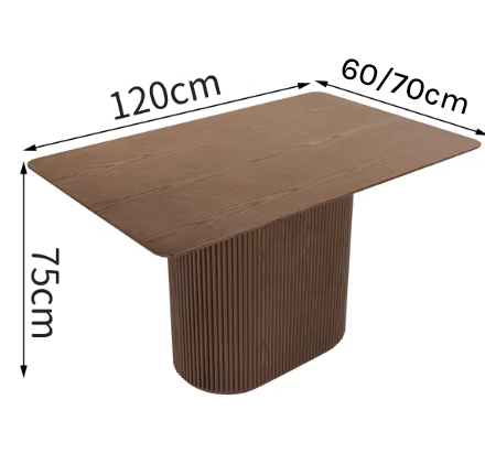 Modern Slatted Pedestal Table for Cafés & Restaurants RCT-006