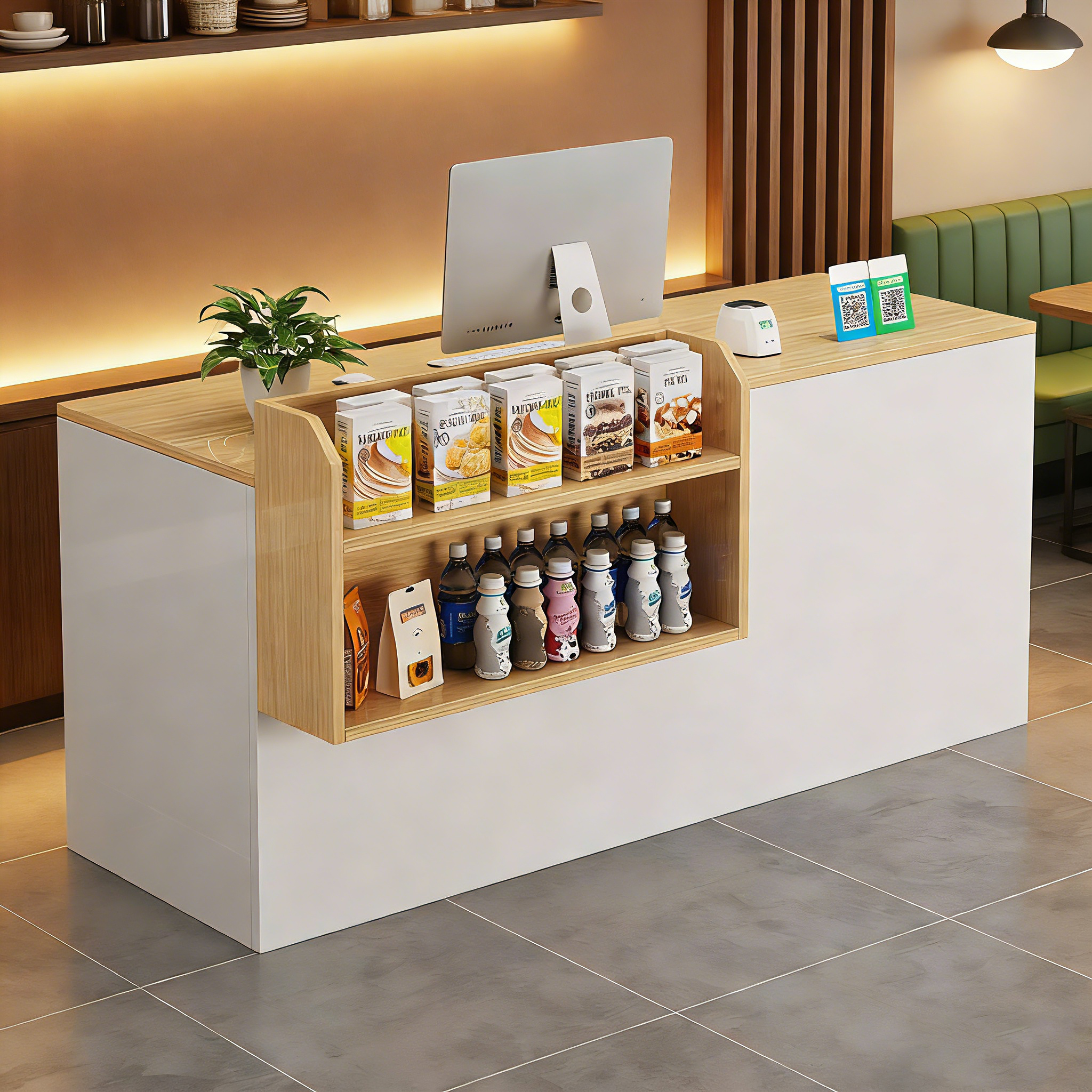 Small Modern Grocery Counter Salon Nail Reception Desk RD-161