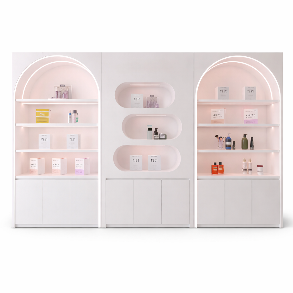 High-End Custom Cosmetics Display – Luxury Beauty Salon Showcase DC-003