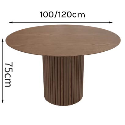 Modern Slatted Pedestal Table for Cafés & Restaurants RCT-006