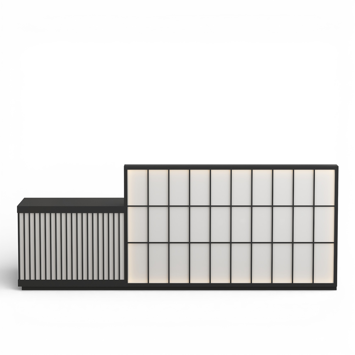 Minimalist Reception Desk with Square Panel Detailing RD-221