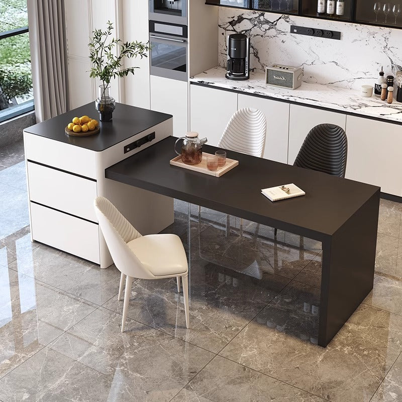 Extendable Kitchen Island Dining Table with Sintered Stone IT-103