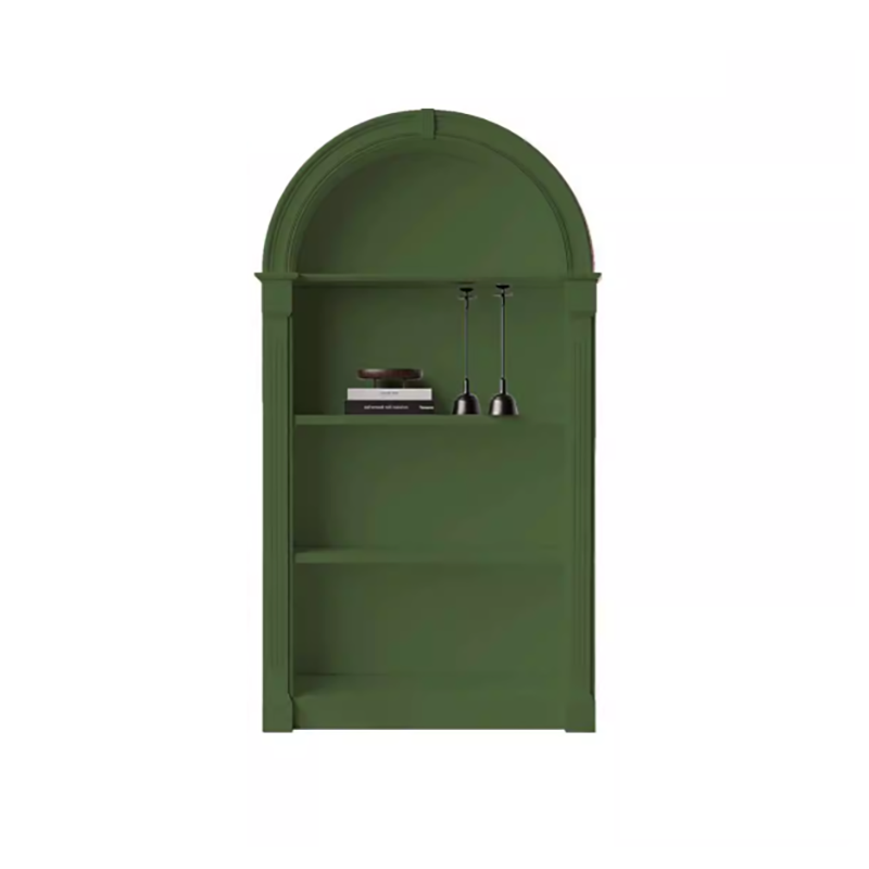 Cream Style Arched Display Cabinet – French Retro Bookshelf DC-001