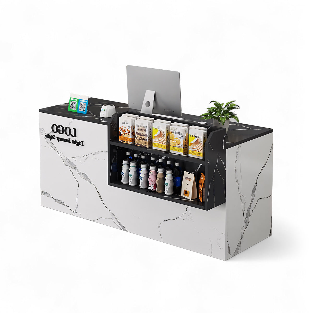 Small Modern Grocery Counter Salon Nail Reception Desk RD-161