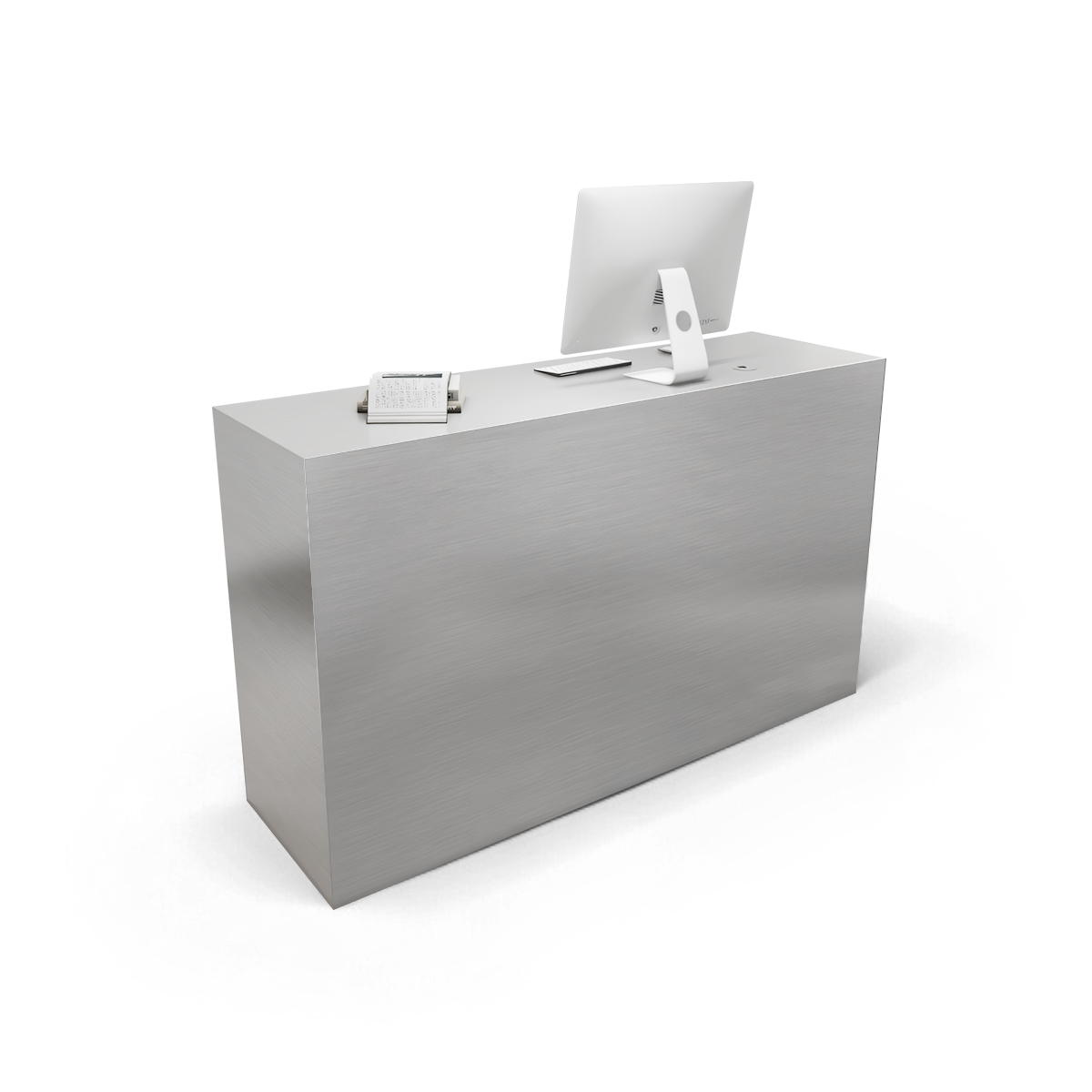 Silver Stainless Steel Small Bar Reception Desk RD-132