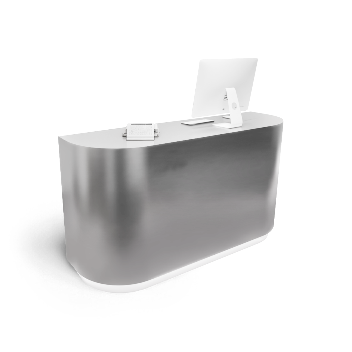 Silver Stainless Steel Small Bar Reception Desk RD-132