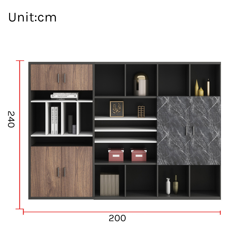 Executive Bookcase – Large Office Archive & Storage Cabinet EB-012