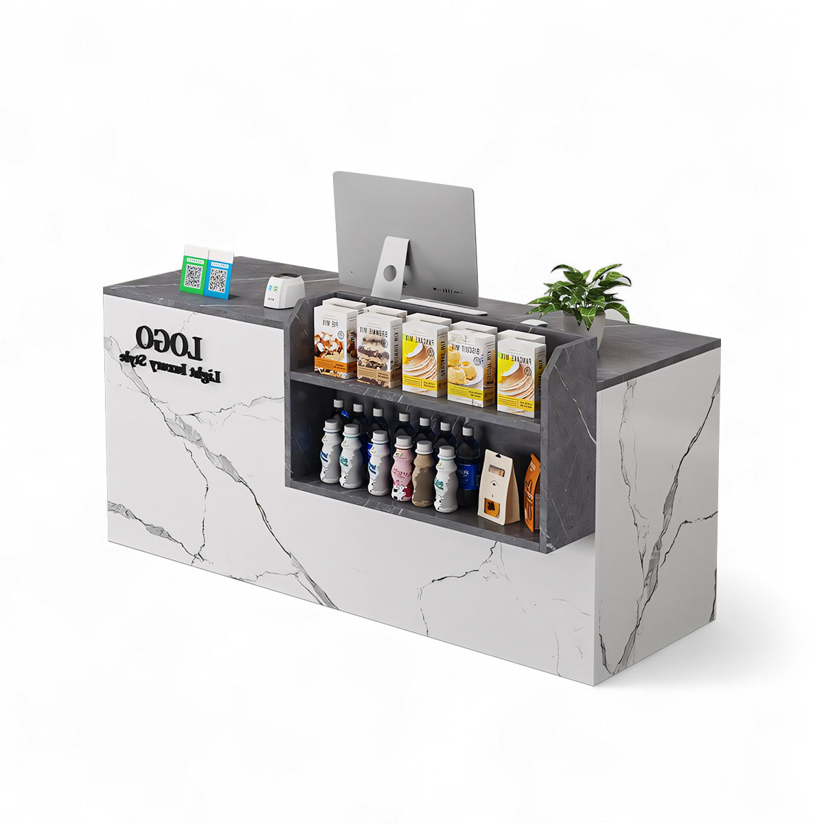 Small Modern Grocery Counter Salon Nail Reception Desk RD-161