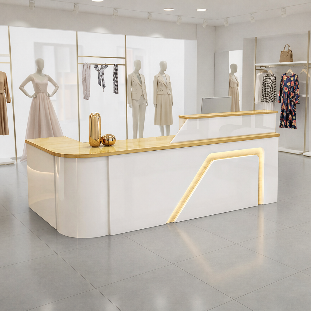 Modern Arc Shape Store Office Supermarket Reception Desk RD-164