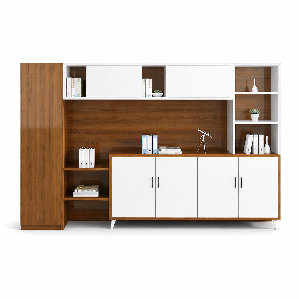Modern Wooden Executive Bookcase for Office Document & File Storage EB-001