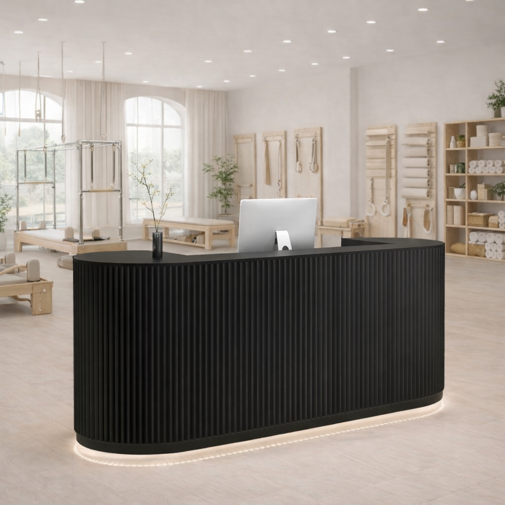 (Stock) Soft Cream Luxury Reception Desk for Hotels, Boutiques & Salons RD-149