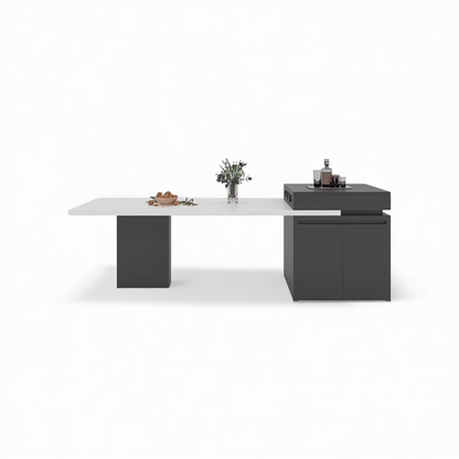 Extendable Marble Kitchen Island Dining Table IT-101