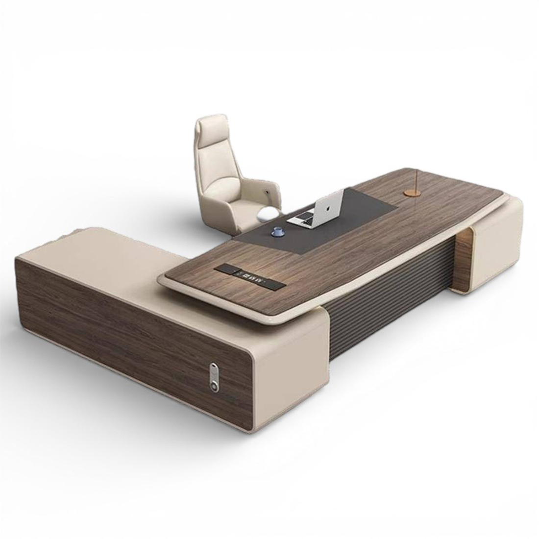 Lacquered Executive Desk in Light Luxury ED-026