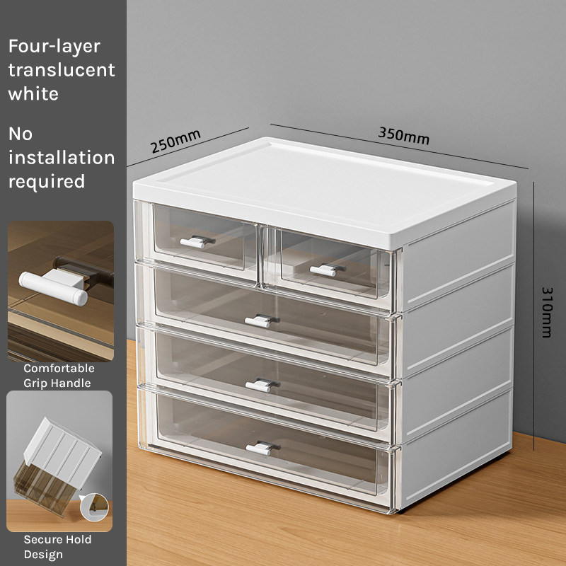 Lockable A4 Office Storage Cabinet Box with Multi-Layer Drawers for Desk Organization FC-007