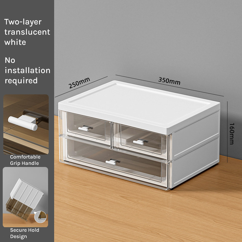 Lockable A4 Office Storage Cabinet Box with Multi-Layer Drawers for Desk Organization FC-007