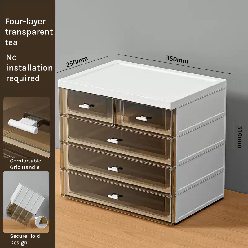 Lockable A4 Office Storage Cabinet Box with Multi-Layer Drawers for Desk Organization FC-007