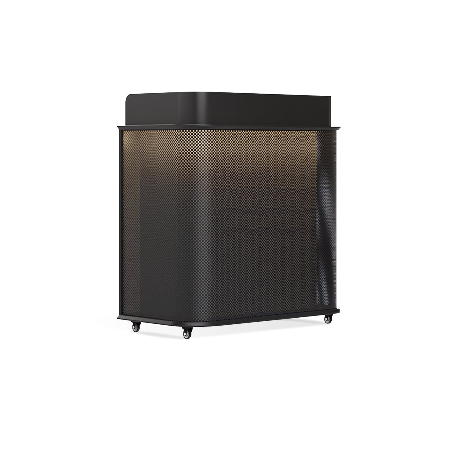 Integrated Black And White Lacquer Mini Reception Desk RD-185