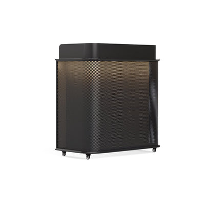 Integrated Black And White Lacquer Mini Reception Desk RD-185