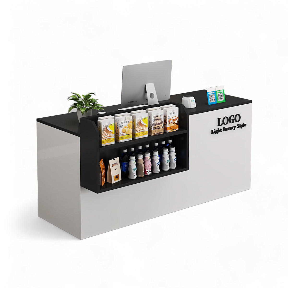Small Modern Grocery Counter Salon Nail Reception Desk RD-161