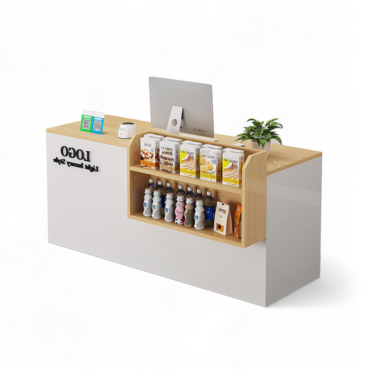 Small Modern Grocery Counter Salon Nail Reception Desk RD-161