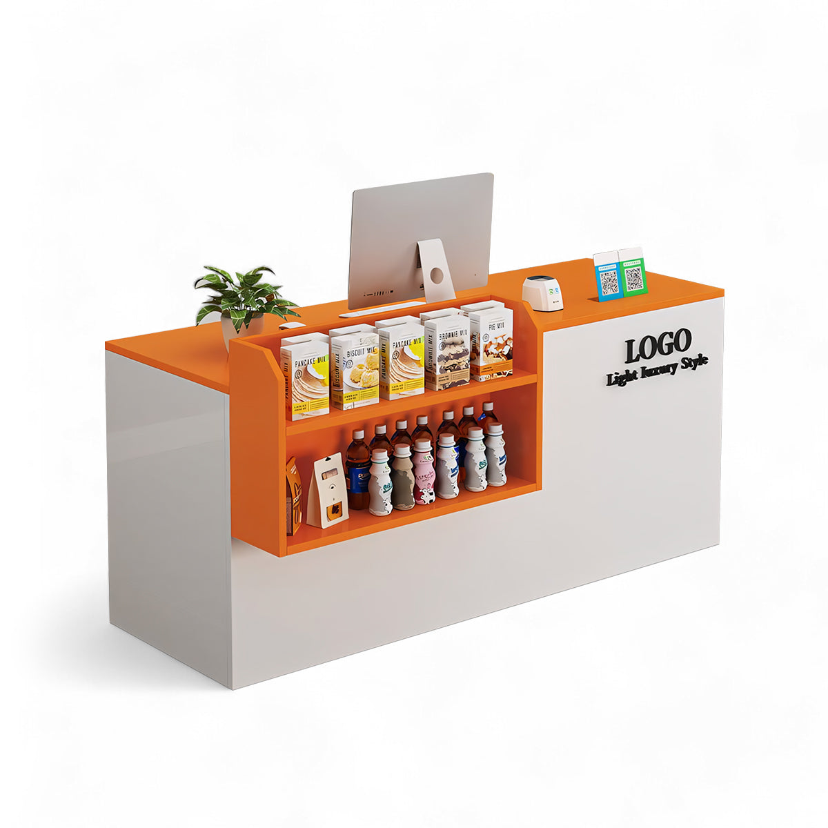 Small Modern Grocery Counter Salon Nail Reception Desk RD-161