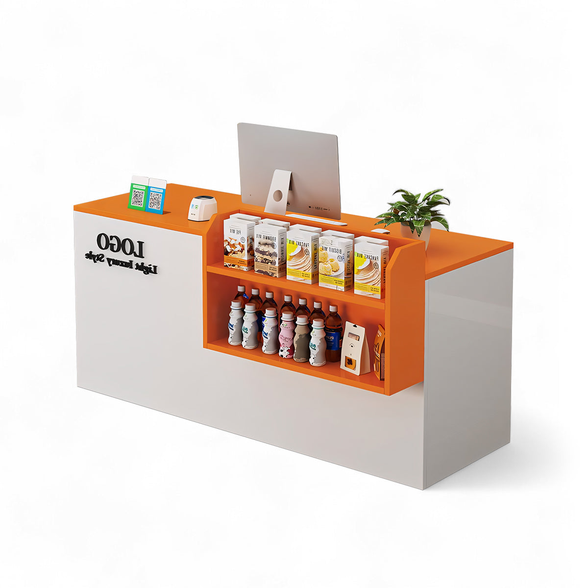 Small Modern Grocery Counter Salon Nail Reception Desk RD-161