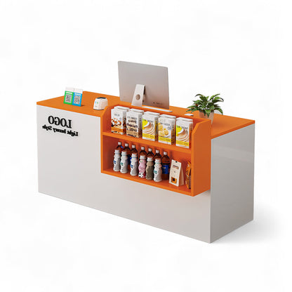Small Modern Grocery Counter Salon Nail Reception Desk RD-161