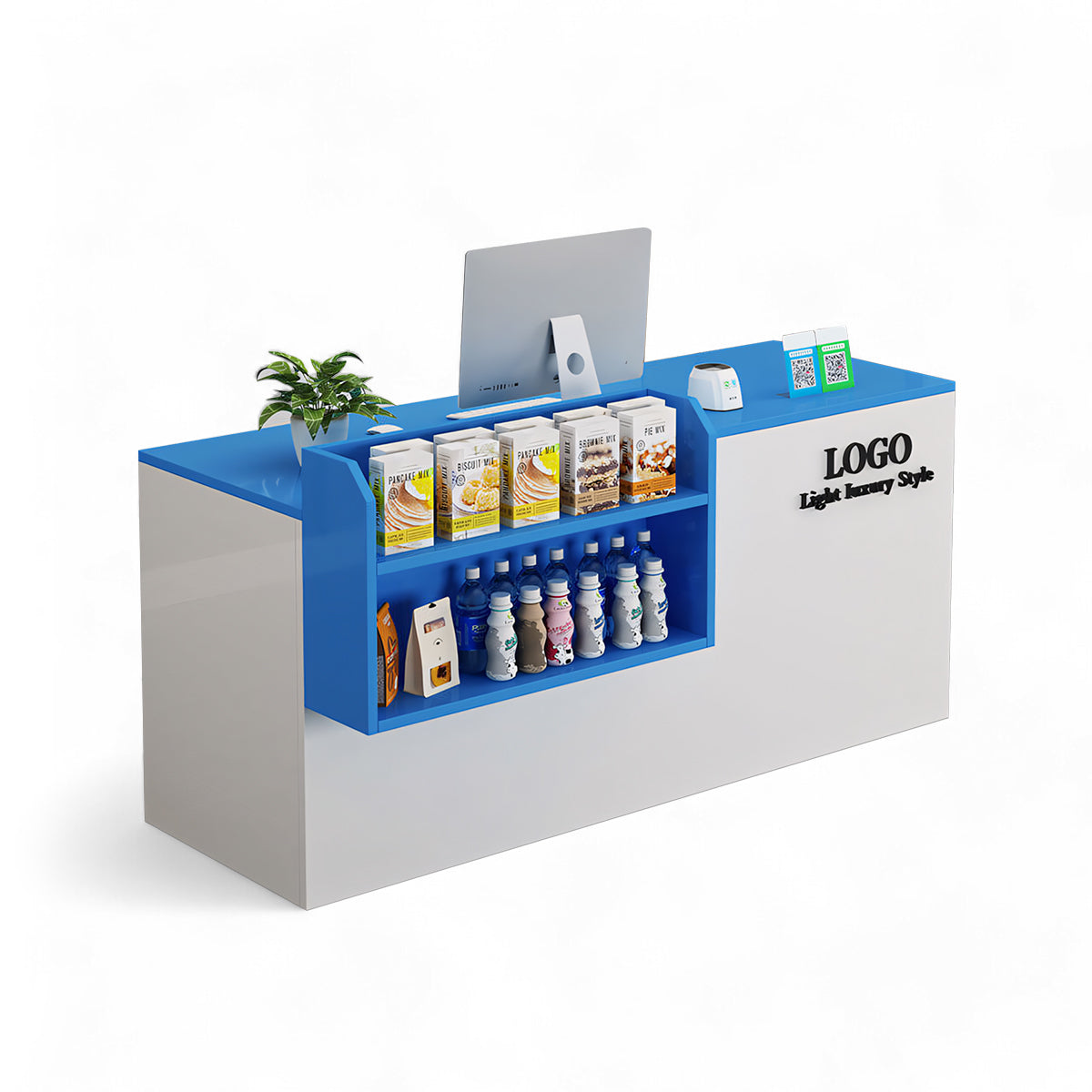 Small Modern Grocery Counter Salon Nail Reception Desk RD-161