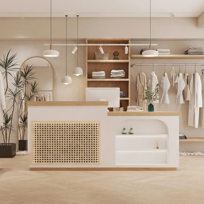 Modern Rattan Woven Reception Desk RD-172