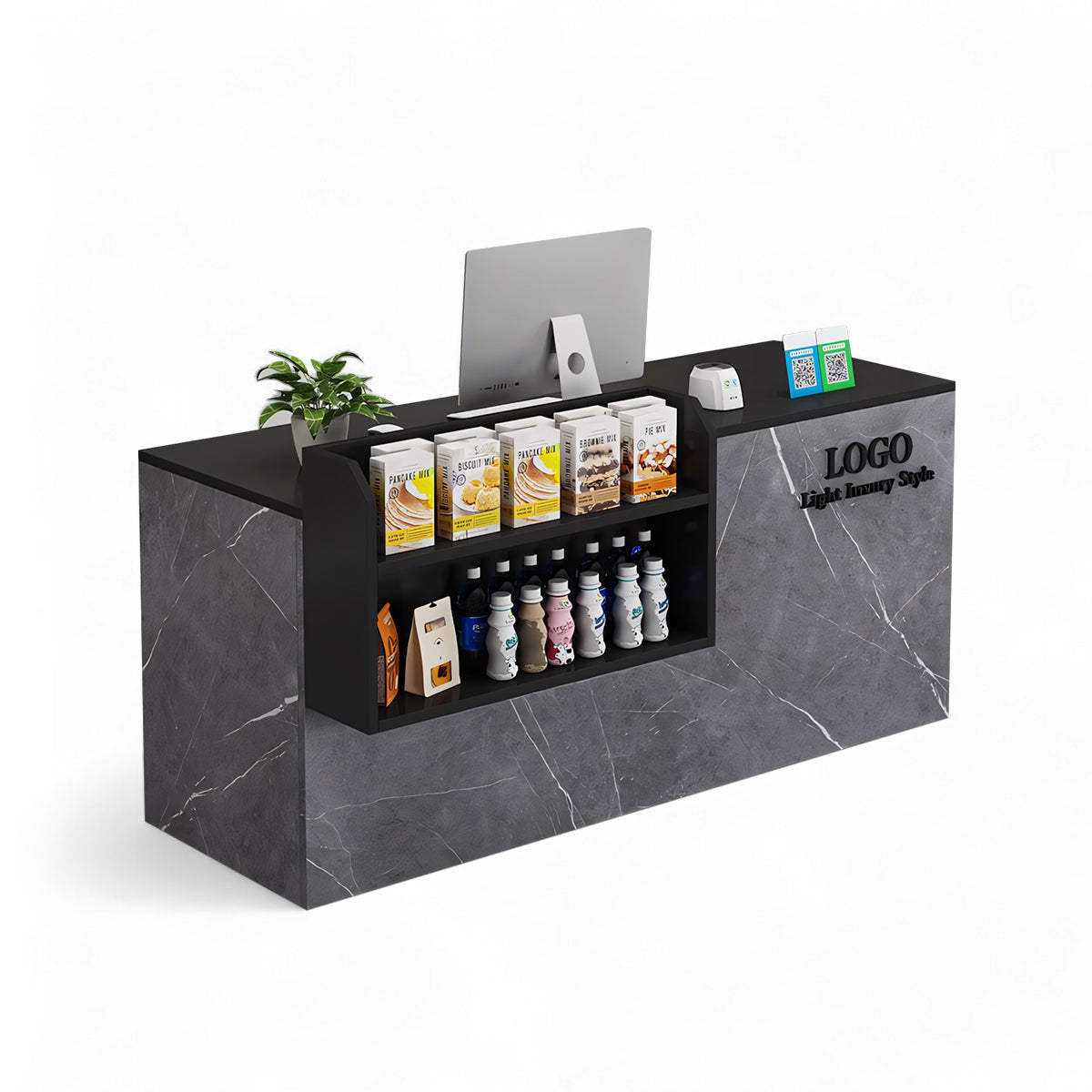 Small Modern Grocery Counter Salon Nail Reception Desk RD-161
