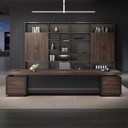 Boss Office Executive Computer Desk With Storage Cabinet ED-008