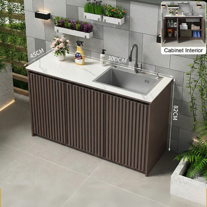 Outdoor Sink Cabinet with Storage for Garden &amp; Courtyard Use OKC-107