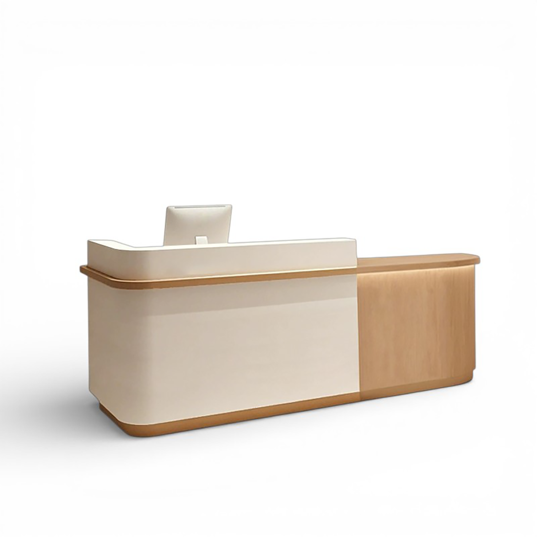 Natural Minimalist Style Reception Counter with LED Light RD-213
