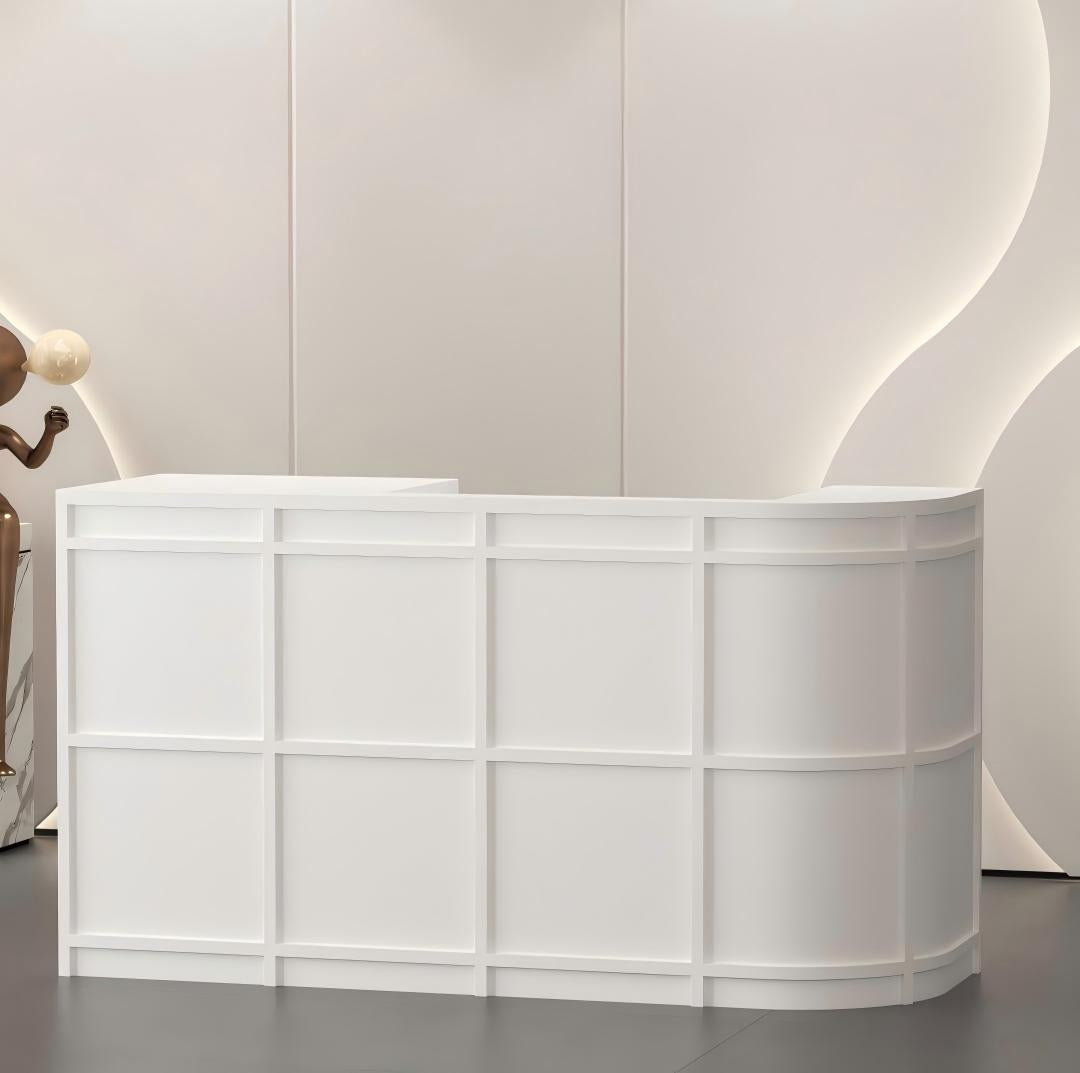 Modern Minimalist Curved Reception Desk for Boutiques &amp; Salons RD-220