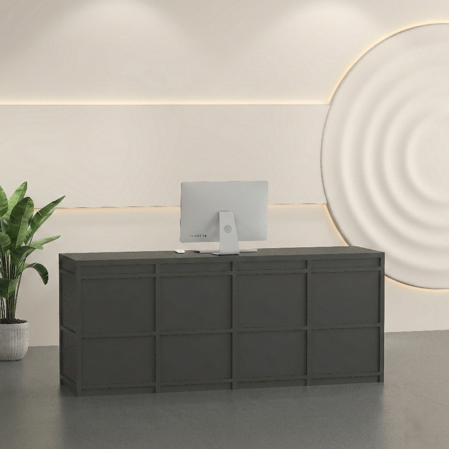 Minimalist Grid Design Reception Desk  RD-208