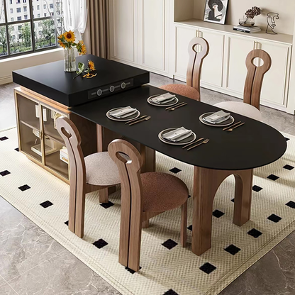 French-Style Curved Island Dining Table with Separate Tea Table IT-112