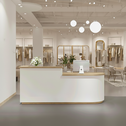 Arc Shape Fashionably Salon Store Institution Reception Desk RD-124