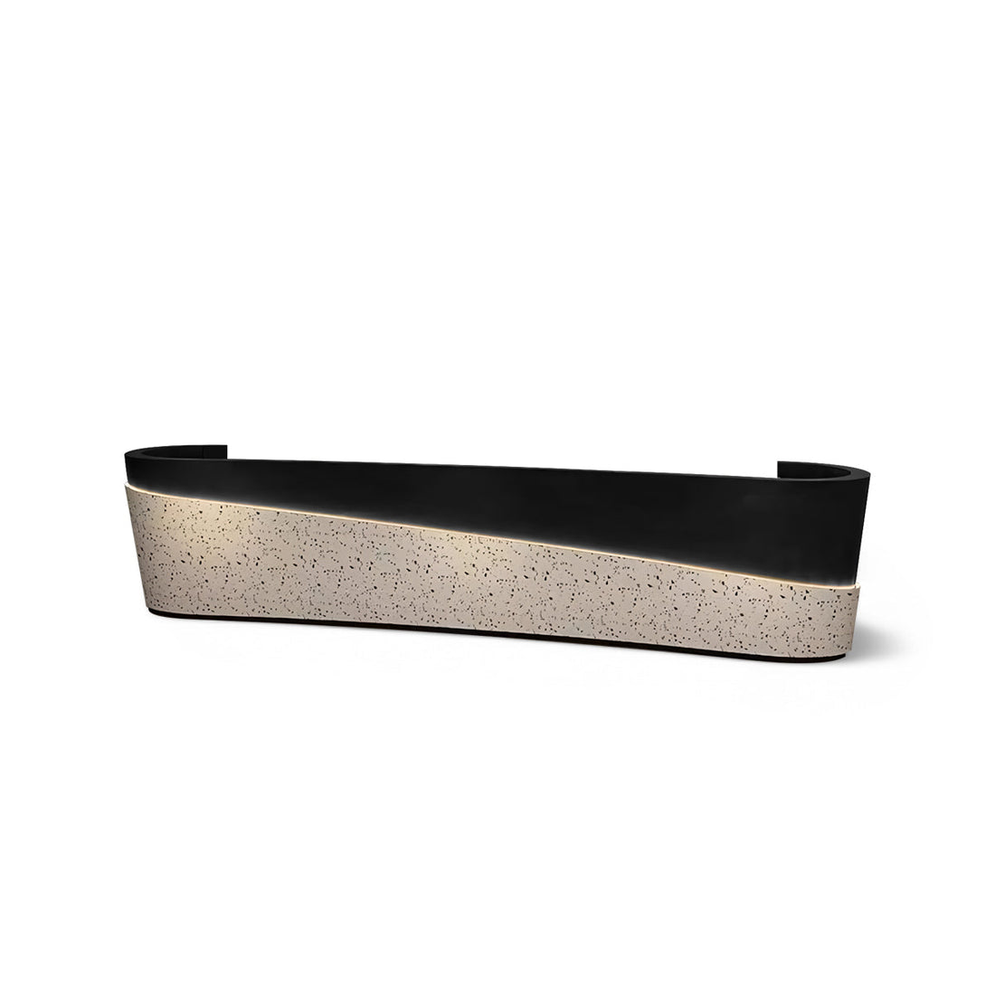 Terrazzo Pattern Curved Reception Desk For Company and Hotel RD-122