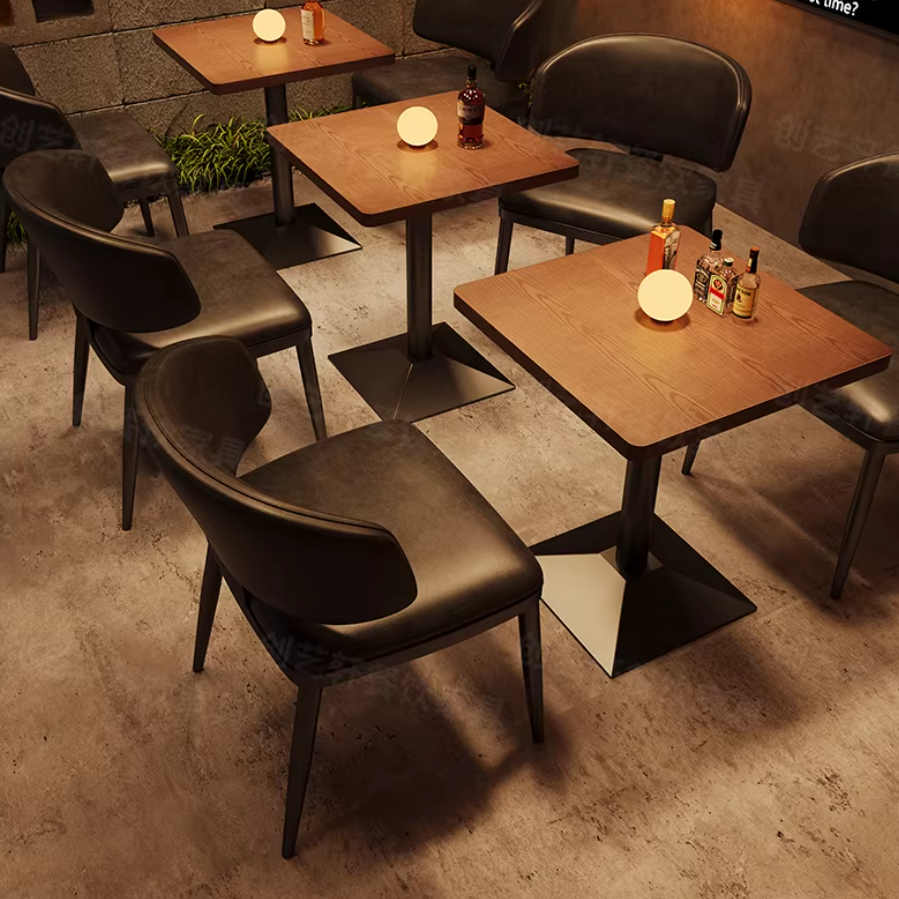 Luxury Retro Pub Dining Set – Commercial Bistro Table &amp; Chairs RCT-003